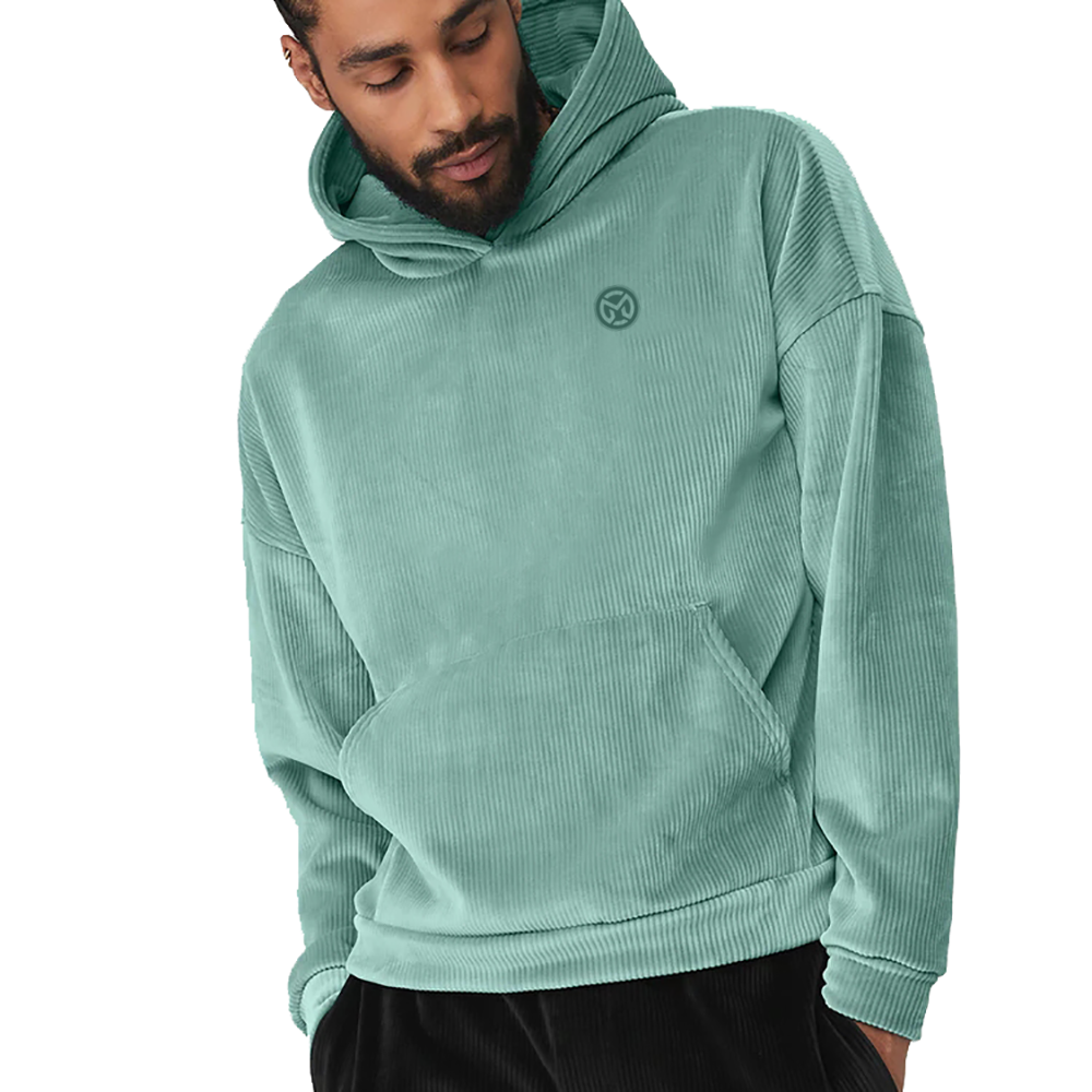 Vintage Oversized Essentialsed Velour Hoodie For Men