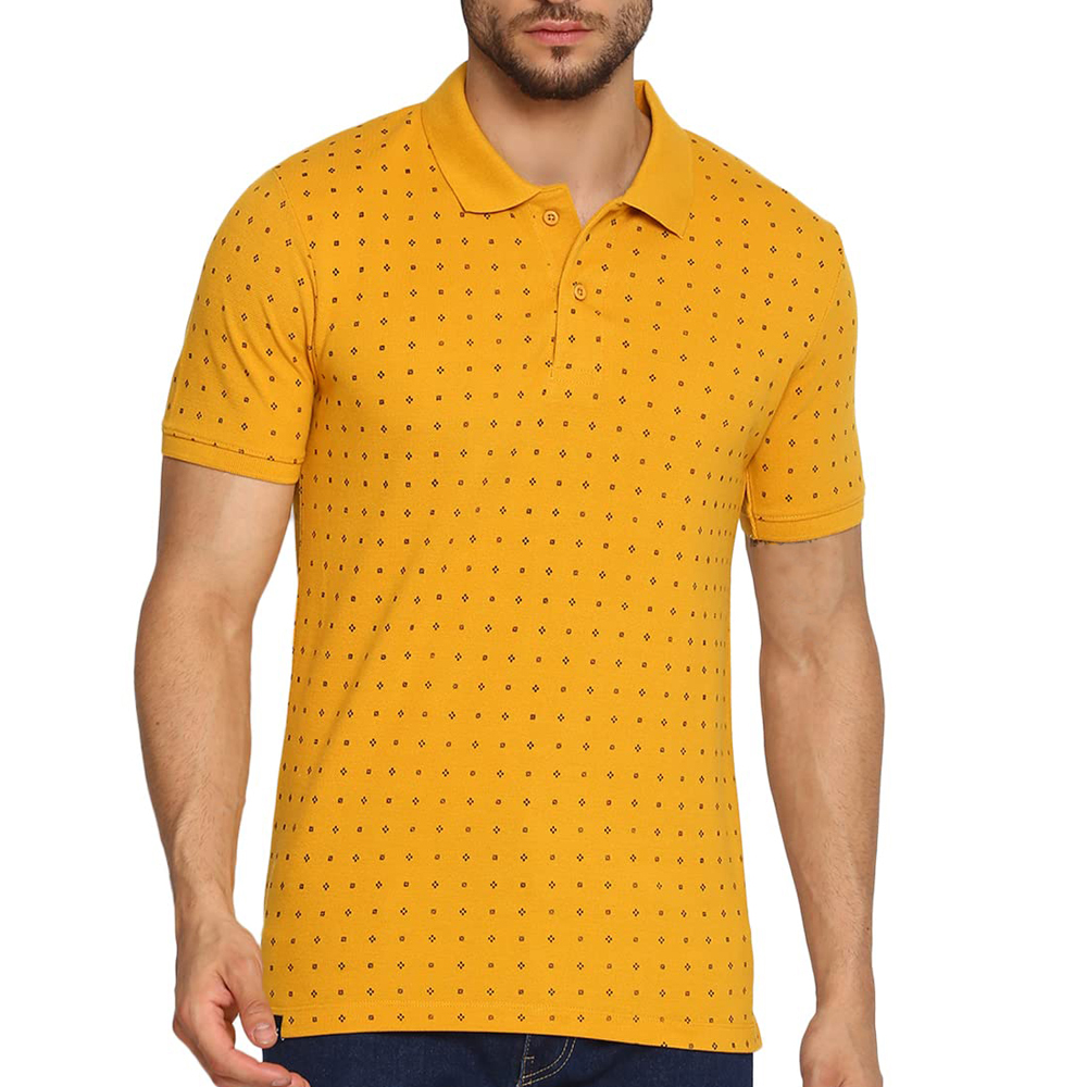 Embroidered Logo Plain Short Sleeve Casual Polo Shirt