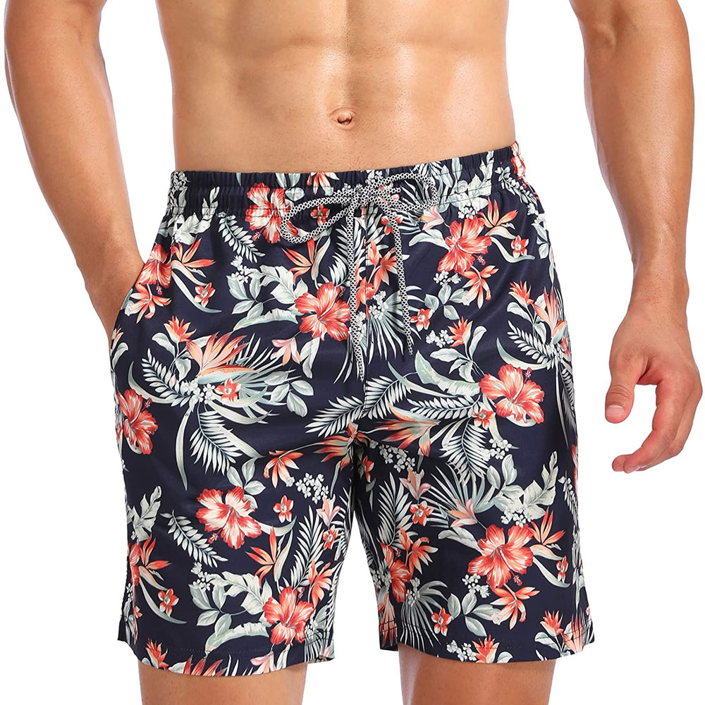Customized Logo Men Summer Solid Color Beachwear Shorts