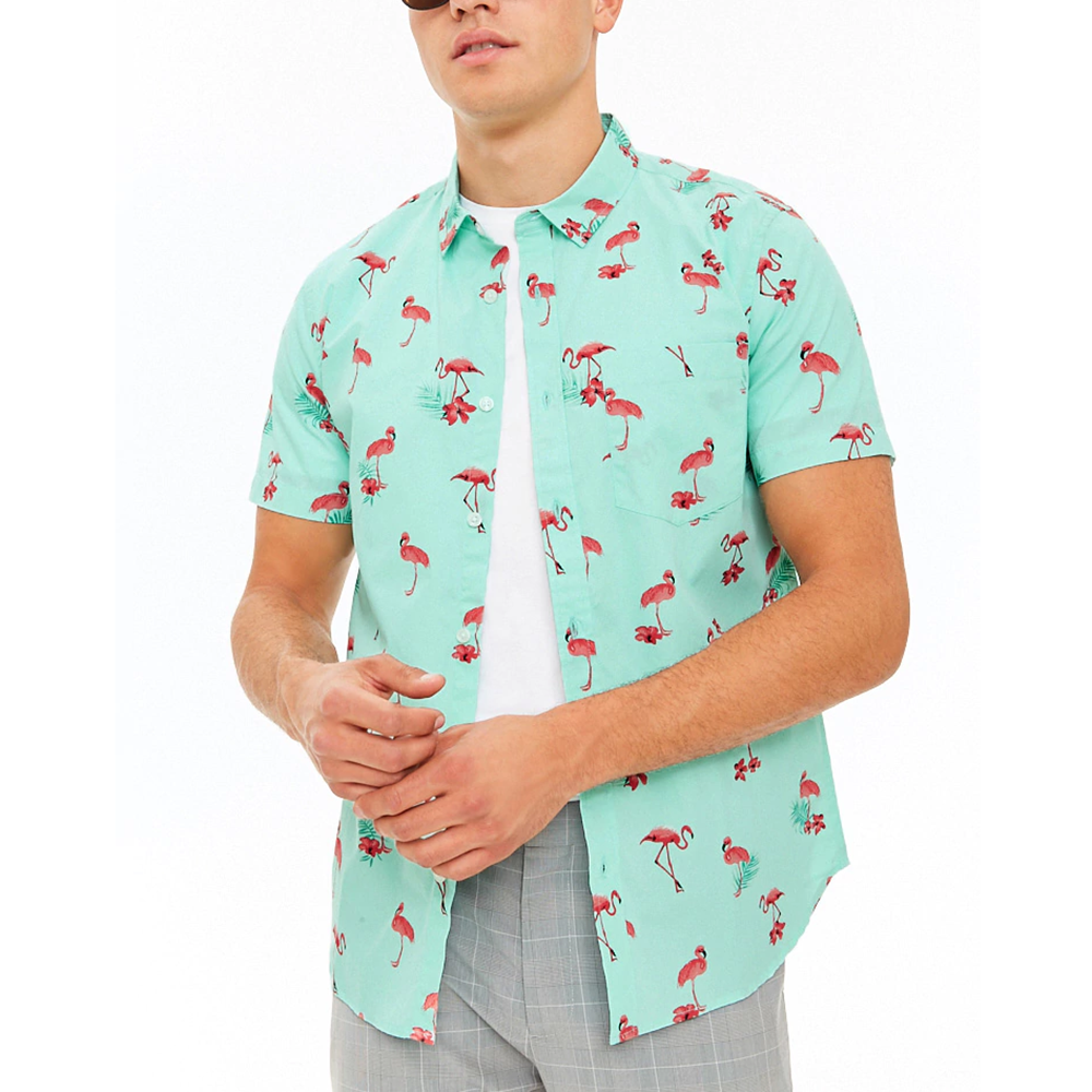 Men Custom Printed Hawaiian Shirt For Men