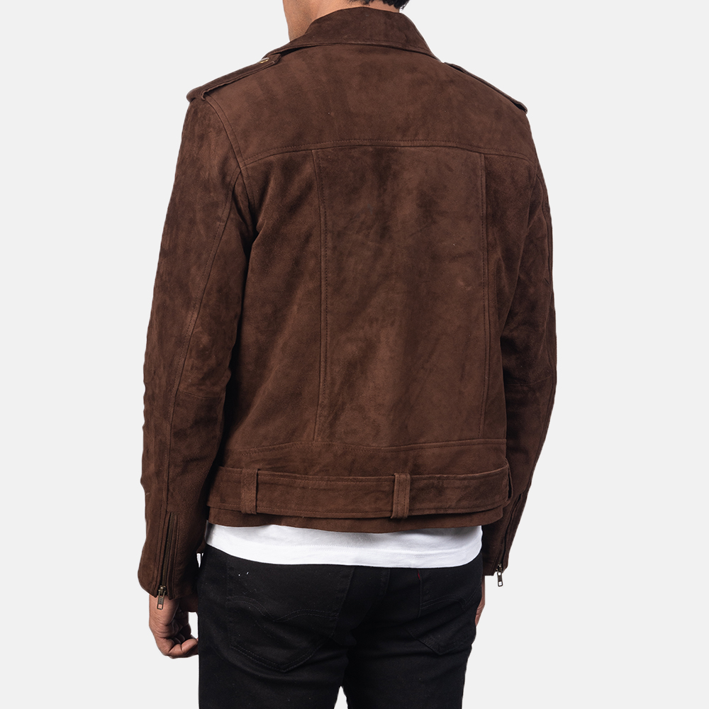 Lavendard Brown Leather Jacket